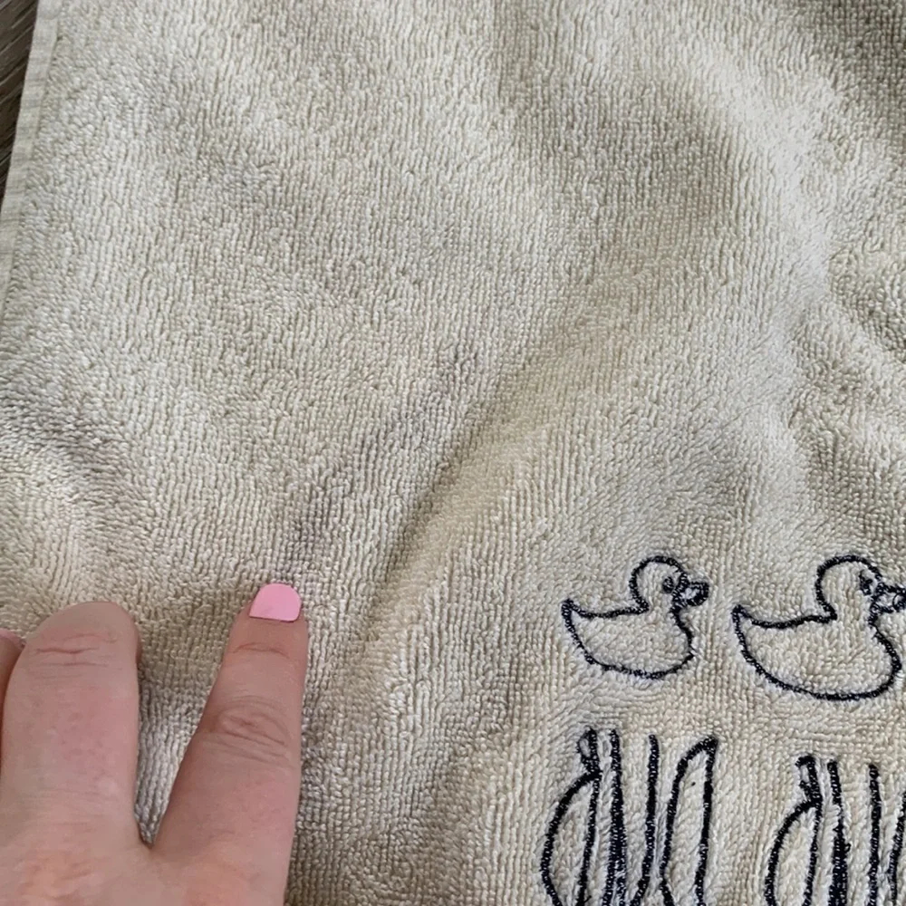 Rae Dunn Duck “Rub Dub Dub” Bathroom Hand towel